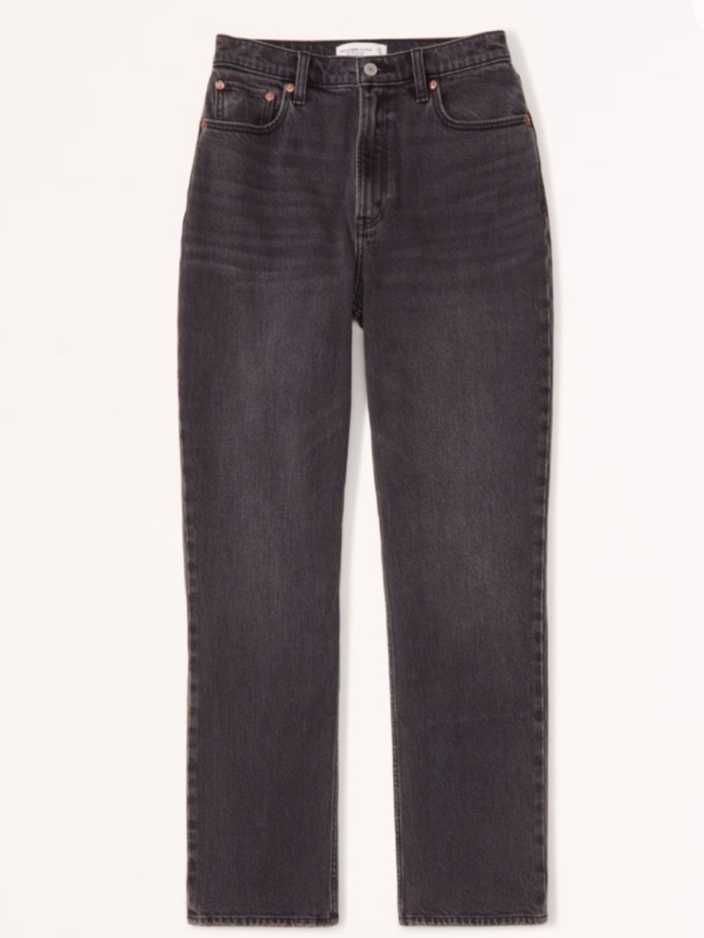Abercrombie Ultra High Rise 90s Straight Jean Curve Love Black Size 27 SHORT